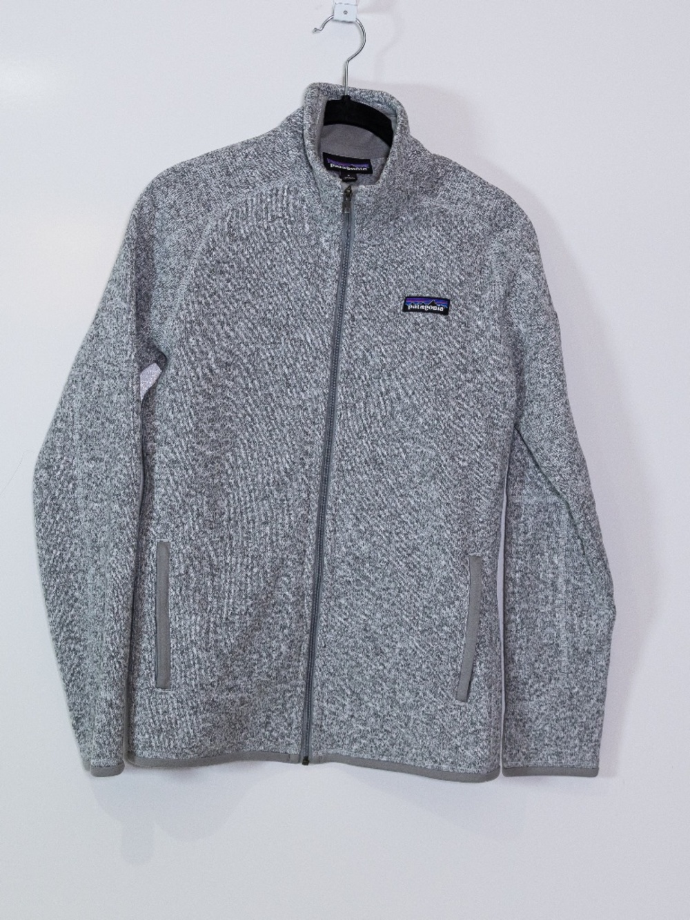 Patagonia Women's Better Seater Full Zip Knit Stretch Sweater Jacket Gray Small